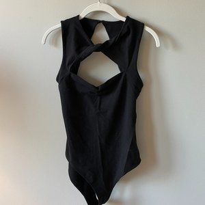 Free People black bodysuit with twist top